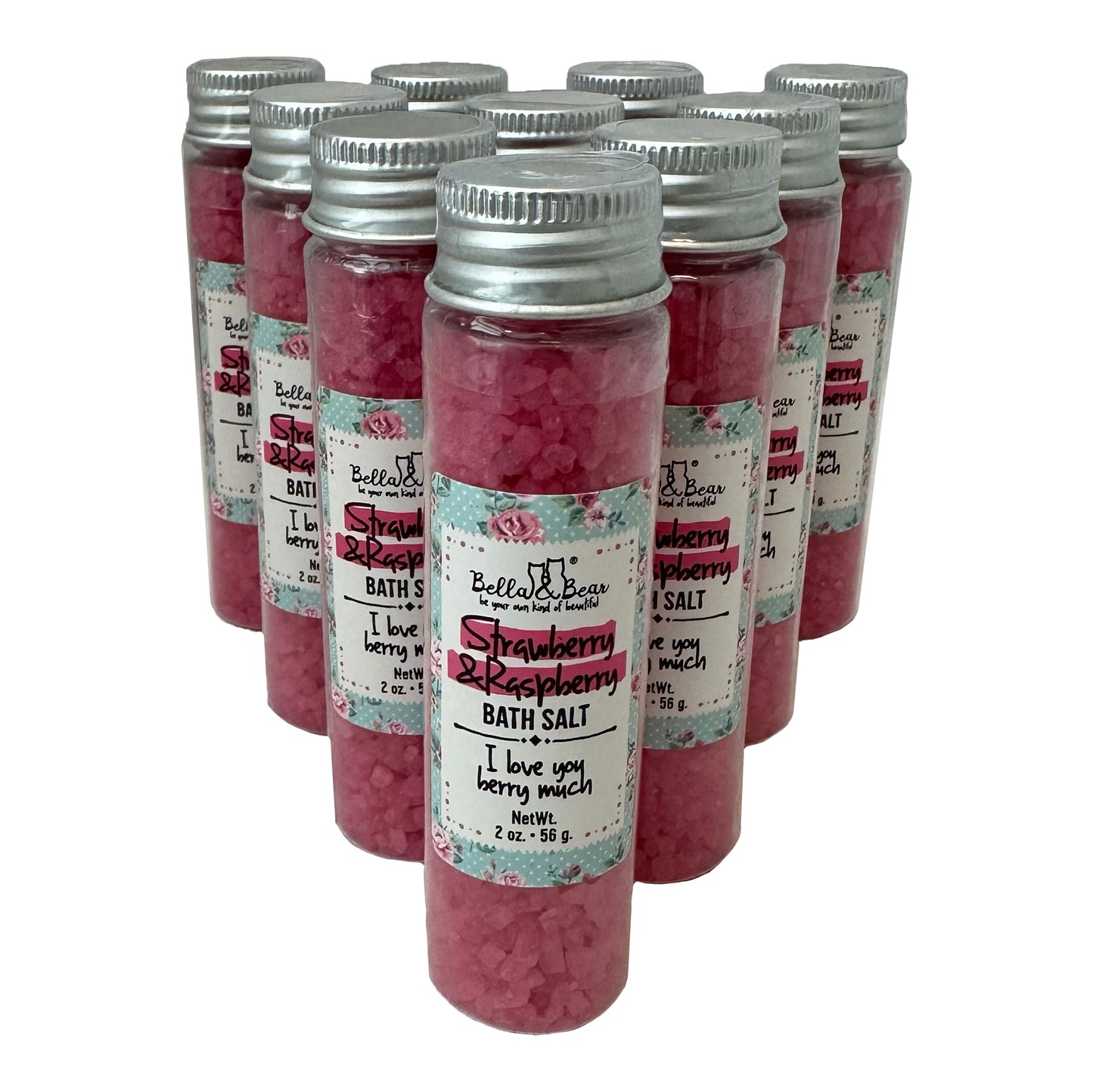 Bella & Bear Strawberry & Raspberry Bath Salts (5, 10 or 20 Pack)