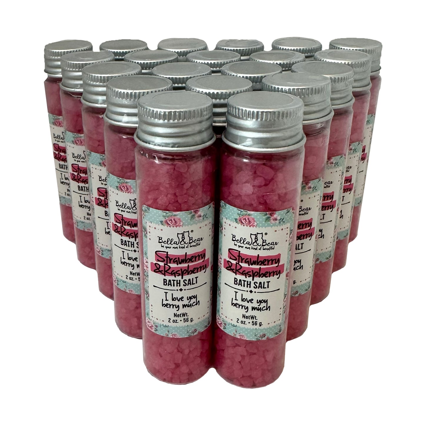 Bella & Bear Strawberry & Raspberry Bath Salts (5, 10 or 20 Pack)