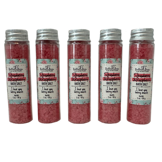 Bella & Bear Strawberry & Raspberry Bath Salts (5, 10 or 20 Pack)