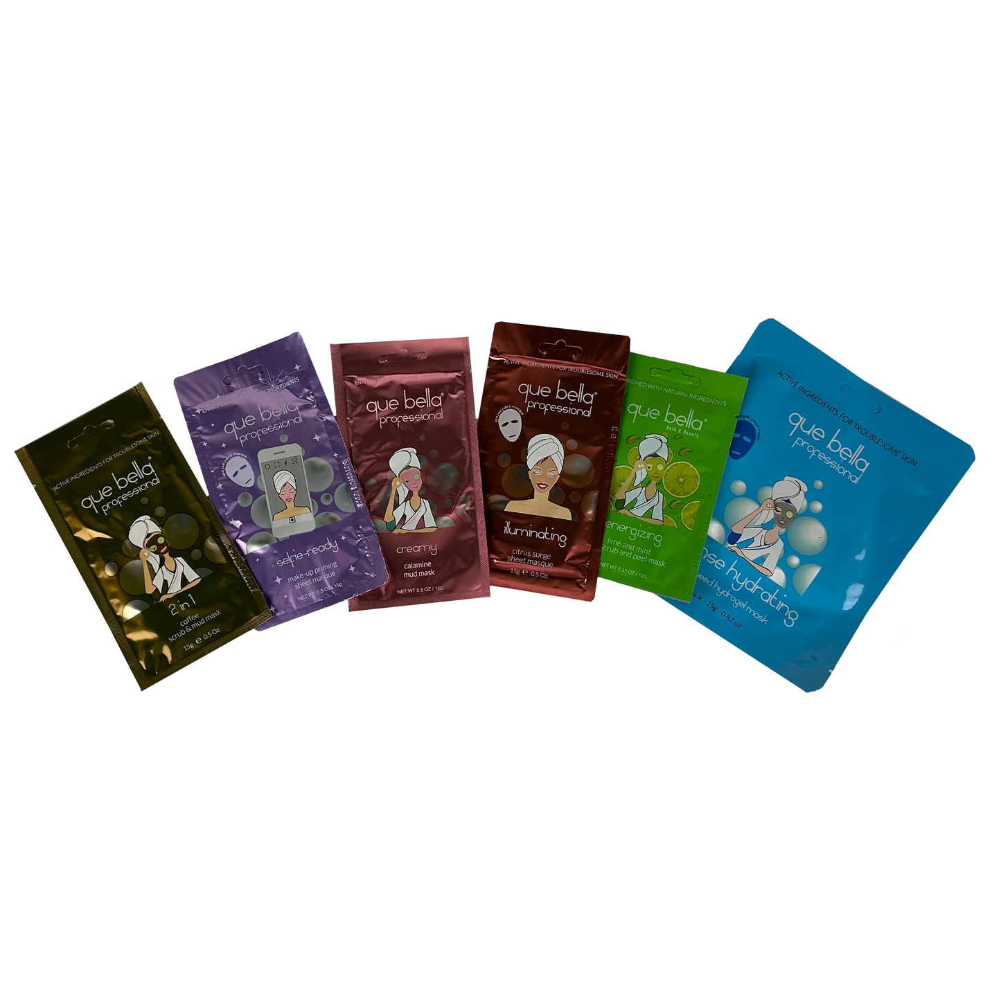 Que Bella Face Mask - Assorted Sample Packs